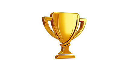 Shiny golden award trophy success victory achievement concept 3 d render