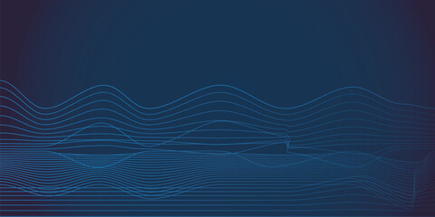 Abstract Dark Blue Wavy Lines