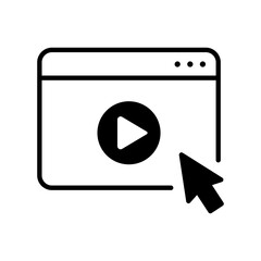 Play Button on Web Browser Window