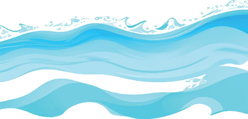 Abstract blue water waves illustration vector design element perfect for backgrounds and banners