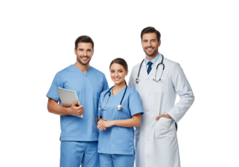 portrait of a smiling medical team