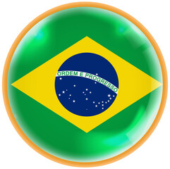 brazil flag button