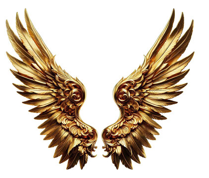 Eine HoGoldene Engelsfl&uuml;gel, lzkiste, voll mit Gem&uuml;se, freigestellt als PNG isoliert