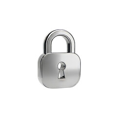 Naklejka premium Shiny metallic padlock symbolizing security and protection against threats