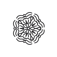 hand drawn flower mandala element