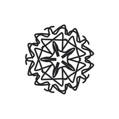 snowflake isolated on white background mandala element
