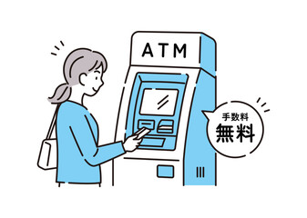 手数料無料　ATM