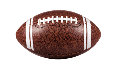 Close-up of a brown leather American football