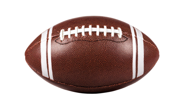 Close-up of a brown leather American football