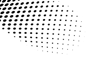 Black halftone gradient corner dot pattern