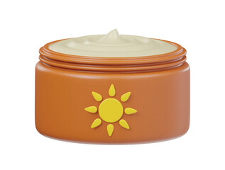 Day cream icon 3d render illustration