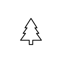 Simple Outline of a Christmas Tree.