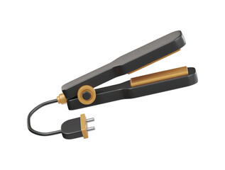 Hair straightener icon 3d render illustration