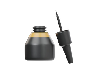 Eyeliner icon 3d render illustration