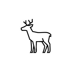 reindeer silhouette icon