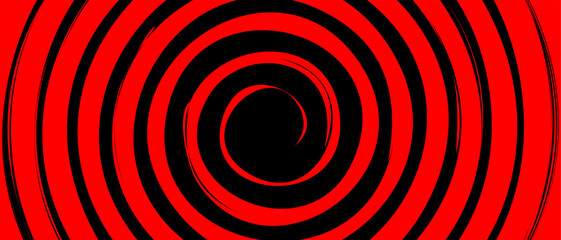 Hypnotic Red Spiral Background design vector art