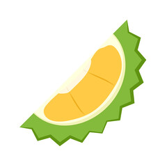 Durian cartoon vector isolated. Durian on PNG.