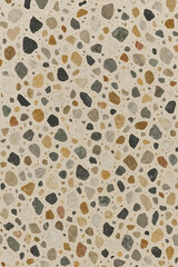 Seamless Terrazzo Stone Pattern Background in Earth Tone Colors
