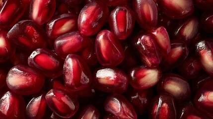 Delicious and vibrant pomegranate seeds closeup for healthy recipes and fresh fruit backgrounds, perfect for food blogging and nutrition content