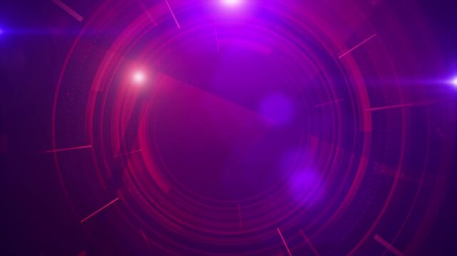 Abstract background video overlay template basic geometry shape and dynamic light flare animation with radiant glow and lens blur effects in gradient background for futuristic motion graphics concept