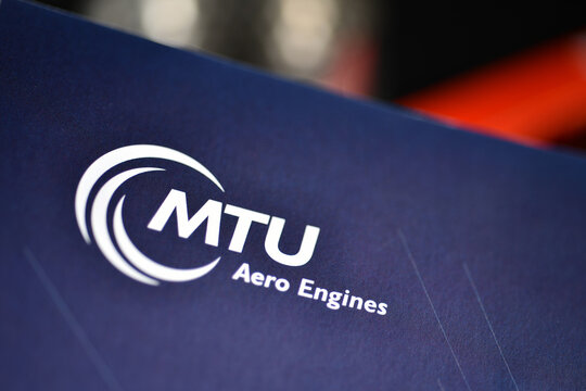 Hamburg, Germany - March 1, 2025: MTU Aero Engines logo - MTU is a German aircraft engine manufacturer