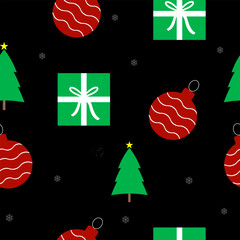 Merry Christmas seamless background, vector illustration