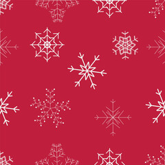 vector seamless pattern with snowflakes, Christmas and new year theme