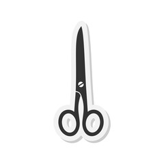  Scissors sticker icon isolated on transparent background
