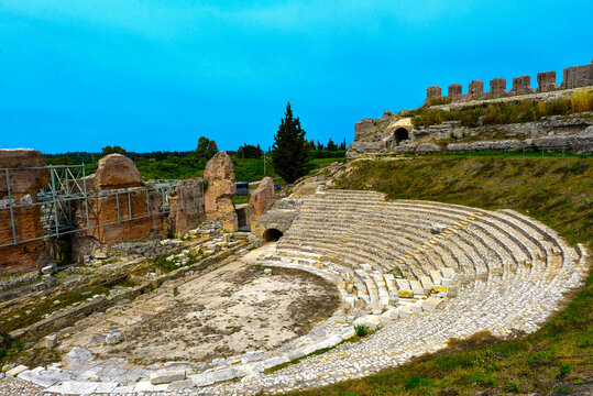 Antike r&ouml;mische Stadt Nikopolis im Nordwesten Griechenlands in der Region Epirus