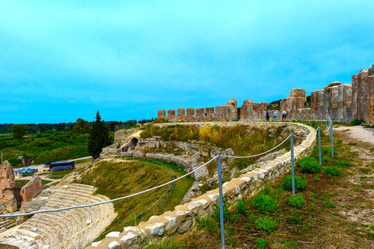 Antike r&ouml;mische Stadt Nikopolis im Nordwesten Griechenlands in der Region Epirus