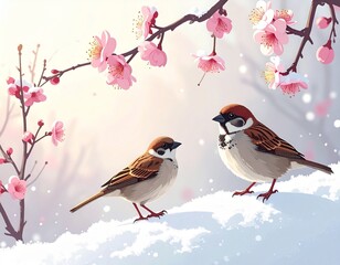 Fototapeta premium 雀 花