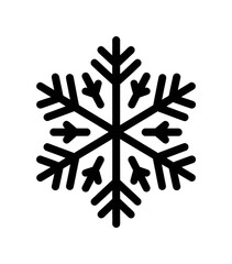 Obraz premium PNG Minimalist snowflake black icon