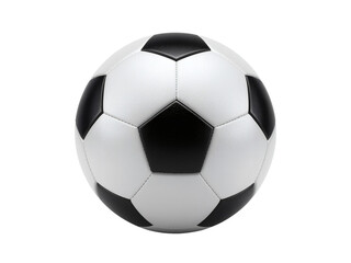 Naklejka premium Classic black and white soccer ball isolated on transparent PNG