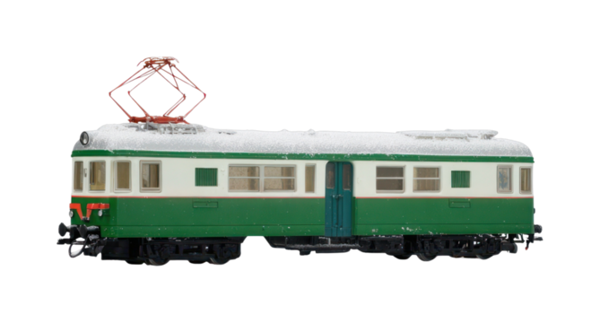 PNG Vintage green train model