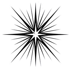 Obraz premium PNG Blink star illustration design black.
