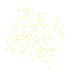 Yellow Starry Glittering Sparkle Dust Illustration