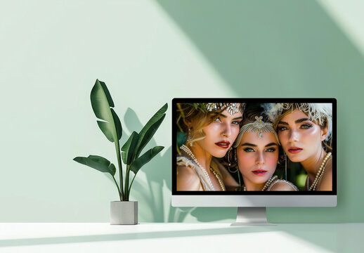 Computer Screen Mockup Template