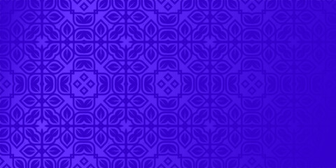 Deep Blue Ornamental Seamless Pattern Background, Dark Indigo Geometric Mandala Vector Design, Elegant Navy Blue Moroccan Style Abstract Wallpaper