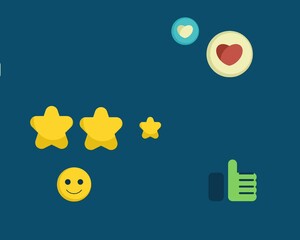positive feedback animation representing customer satisfaction and good reviews.