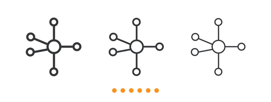 Molecular Structure icon. Thin line icon&nbsp;vector