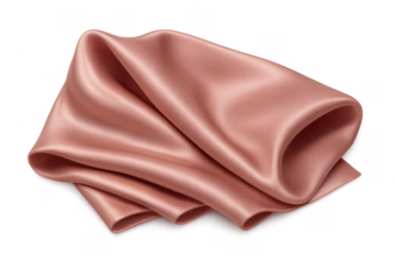 Soft rose gold satin fabric draping background