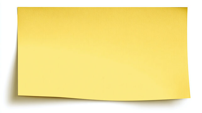 A bright yellow sticky note, a simple yet versatile tool for reminders, brainstorming, or quick messages. A blank canvas for thoughts.