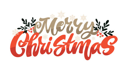 Merry Christmas and Happy New 2026 Year - cute hand drawn doodle lettering postcard. Hello 2026. Holly Jolly, Tis the season.