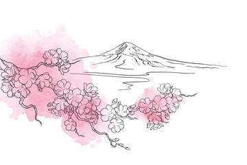Sakura branch, Mount Fuji