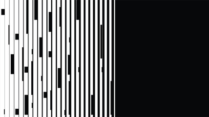 Dynamic abstract pattern of black and white vertical stripes with varying gaps, creating modern graphic design and visual texture