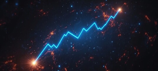 Dynamic Growth Trends A Line Graph Visualizing Significant Financial Success and Performance Gains