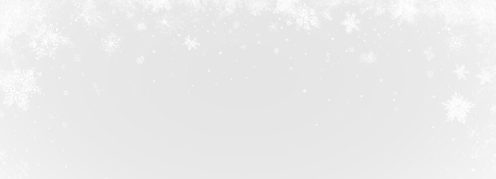 png abstract winter snow frame decoration with crystal frost effect