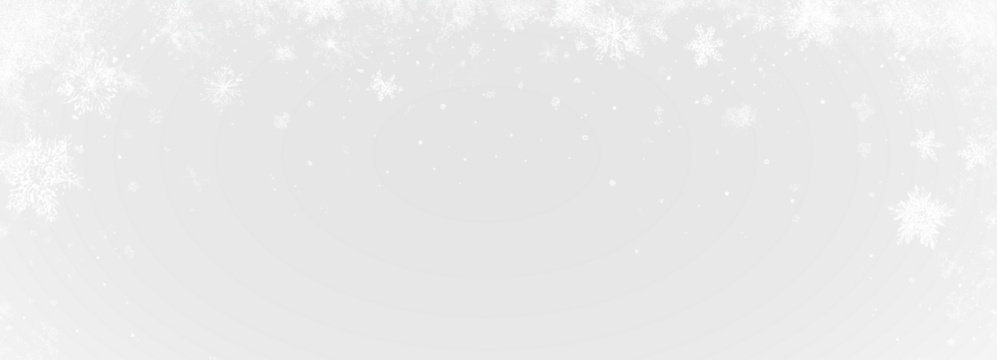 png abstract winter snow frame decoration with crystal frost effect