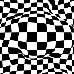 Fototapeta premium Abstract Optical Illusion in Black and White