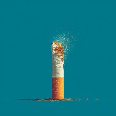 American Smokeout Campaign, Health Awareness, Urban Setting, Digital Artwork, Vibrant Environment, Engaging View